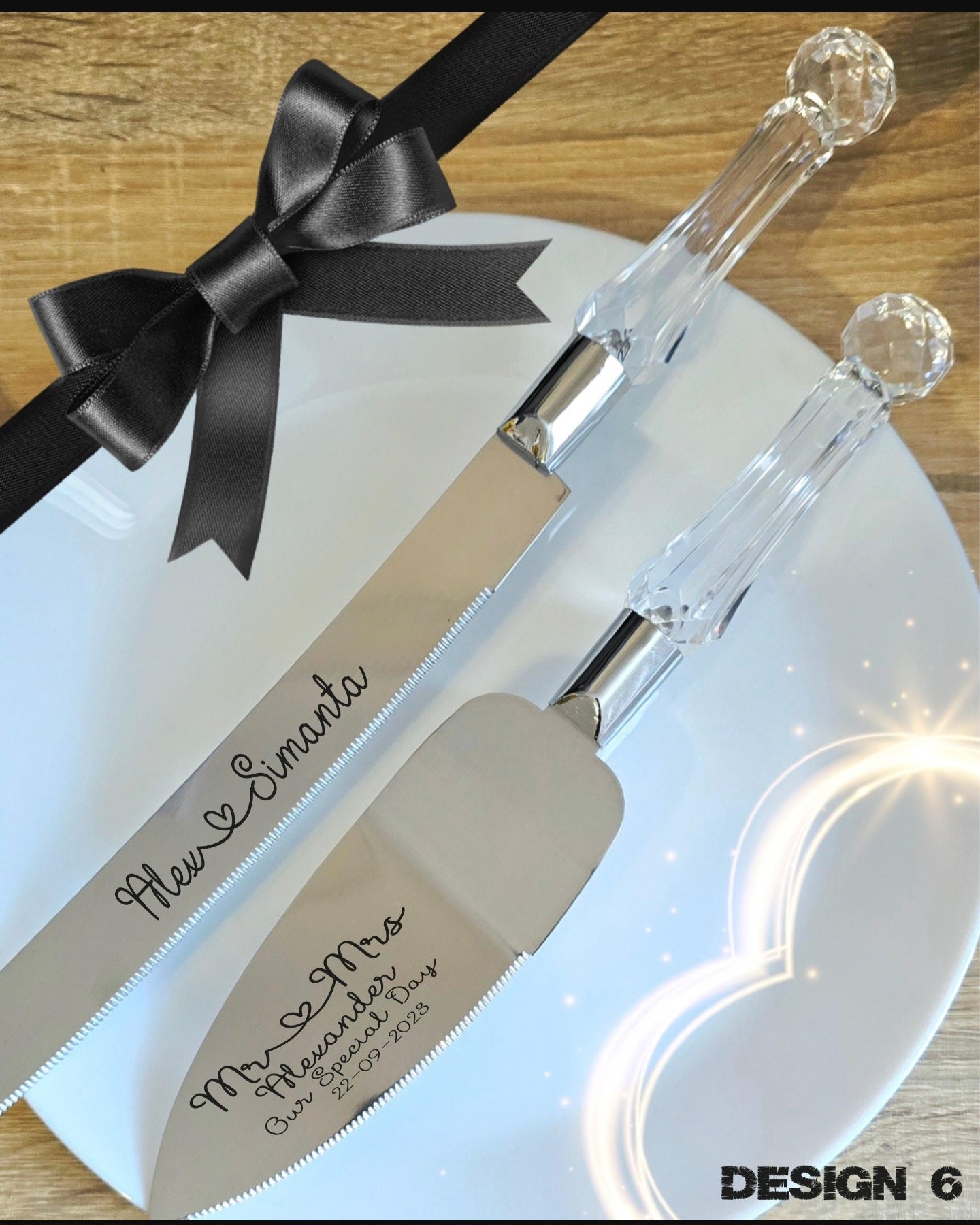 Wedding Cake Server set, Personalised Cake server Set for Wedding Birthday Anniversary Parties For All Occasions Cutlery set