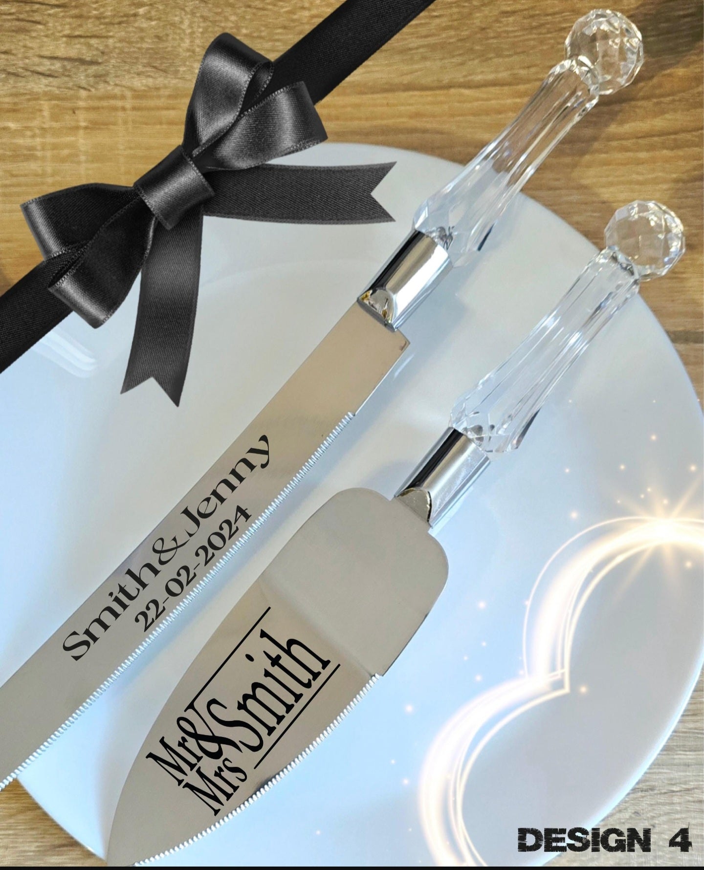 Wedding Cake Server set, Personalised Cake server Set for Wedding Birthday Anniversary Parties For All Occasions Cutlery set
