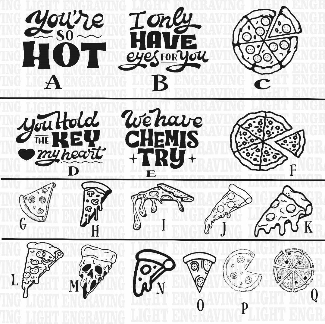 Personalised Engraved Stainless Steel Round Roller Pizza Cutter Couple Gift