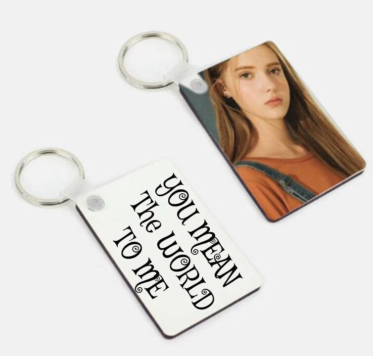Forever Mine key Ring, Daddy Drive Safe Personalised Photo And Text Keyring keychain for couples gifts babies pictures key ring key chain