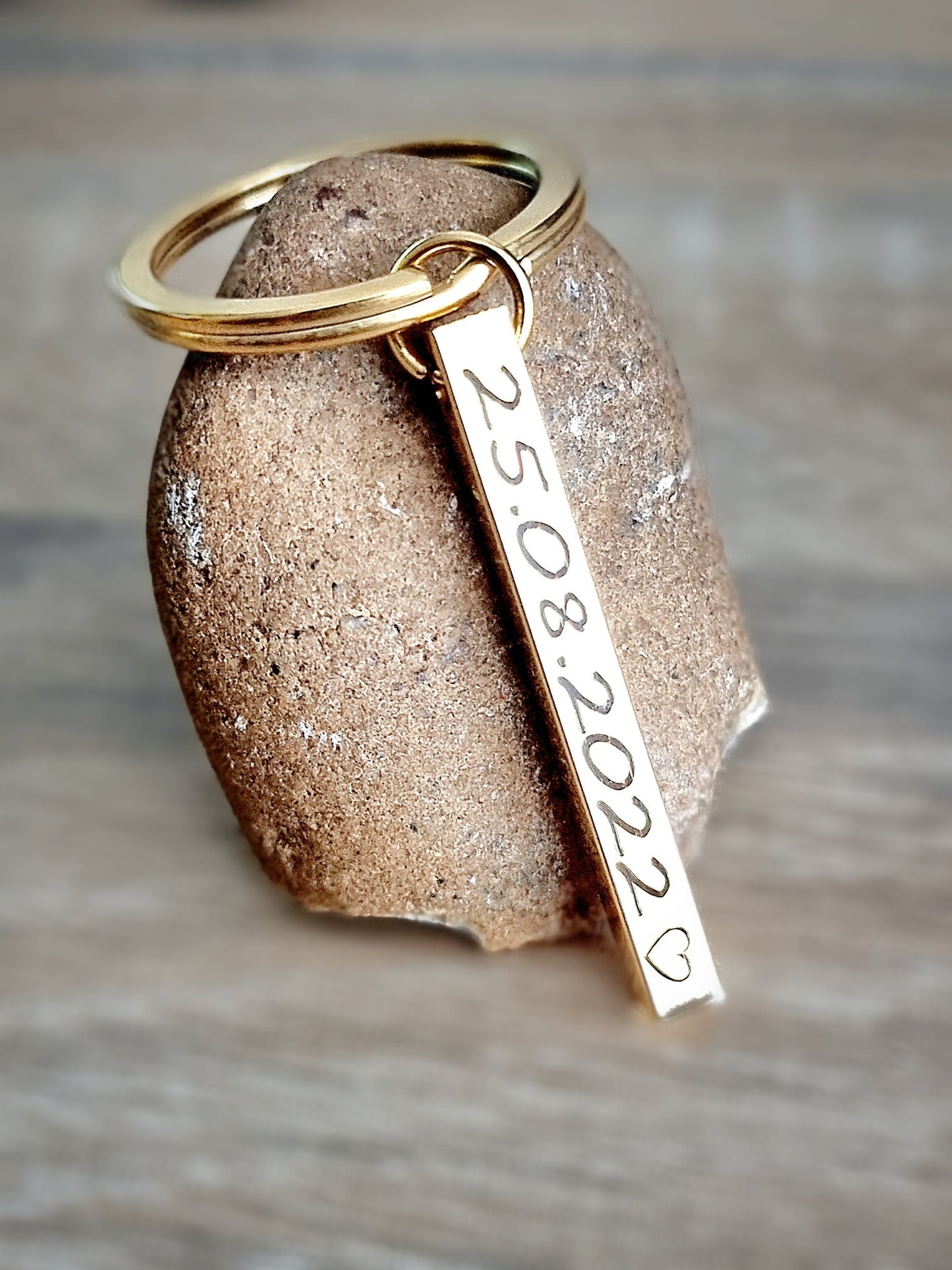 Custom Metal Bar Keyring, Couple Gift, Engraved Brushed Metal Keychain - Personalized Keyring-Valentines couple Gift, Drive Safe Keyring