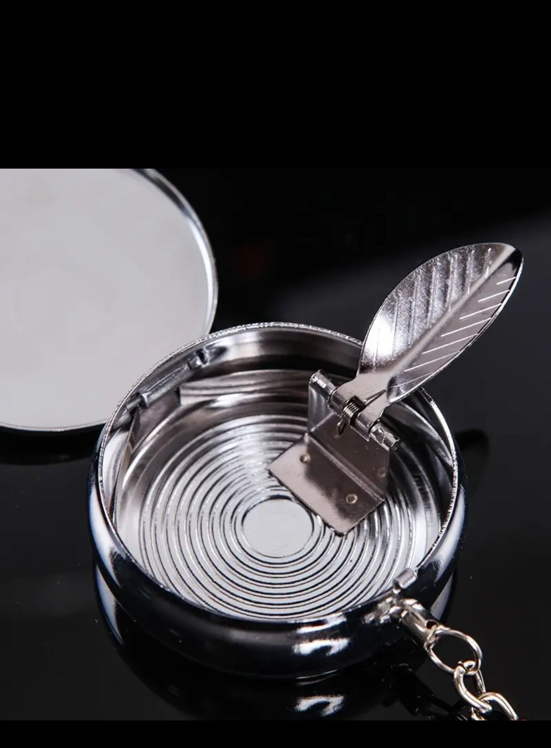 Personalised Engraved Ashtray With Cover, Mini Portable Ashtray