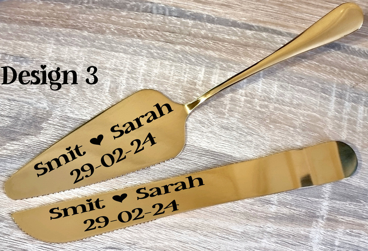 Personalised Engraved Cake Server, Slicer Set Wedding Birthday Anniversary Party future anniversary parties,birthdays, and special occasions