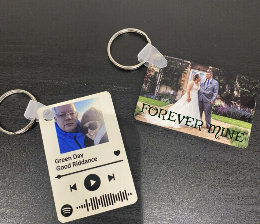 Forever Mine key Ring, Daddy Drive Safe Personalised Photo And Text Keyring keychain for couples gifts babies pictures  key ring key chain
