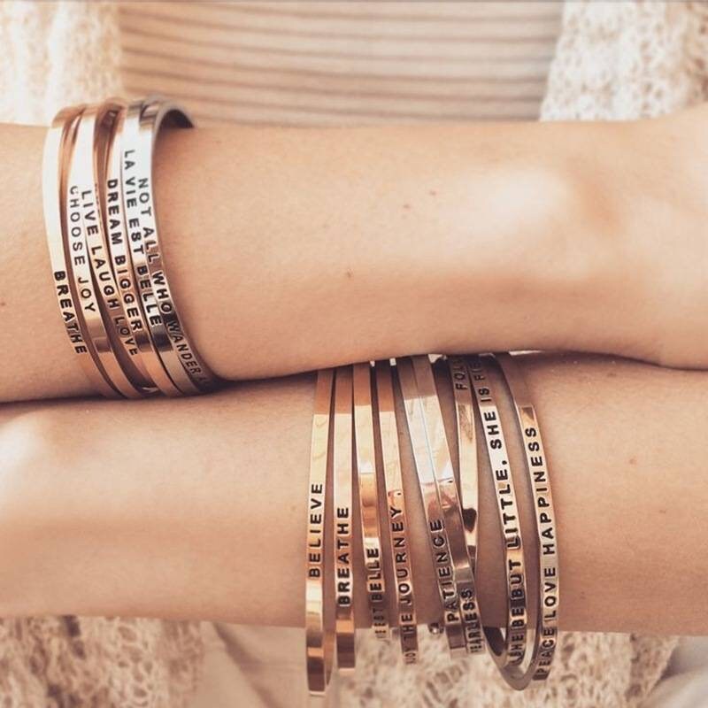 Personalised Adjustable Cuffs Bracelets Gift For All Occasions,Custom Adjustable Bracelet Cuffs Permanent Engraving Gifts