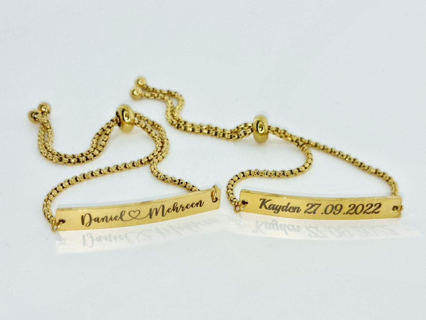 Personalised String Adjustable Size Bracelet for Gifts Gold Plated Elegant Design Bracelet For Gifts Waterproof Not Faded Color Bracelet