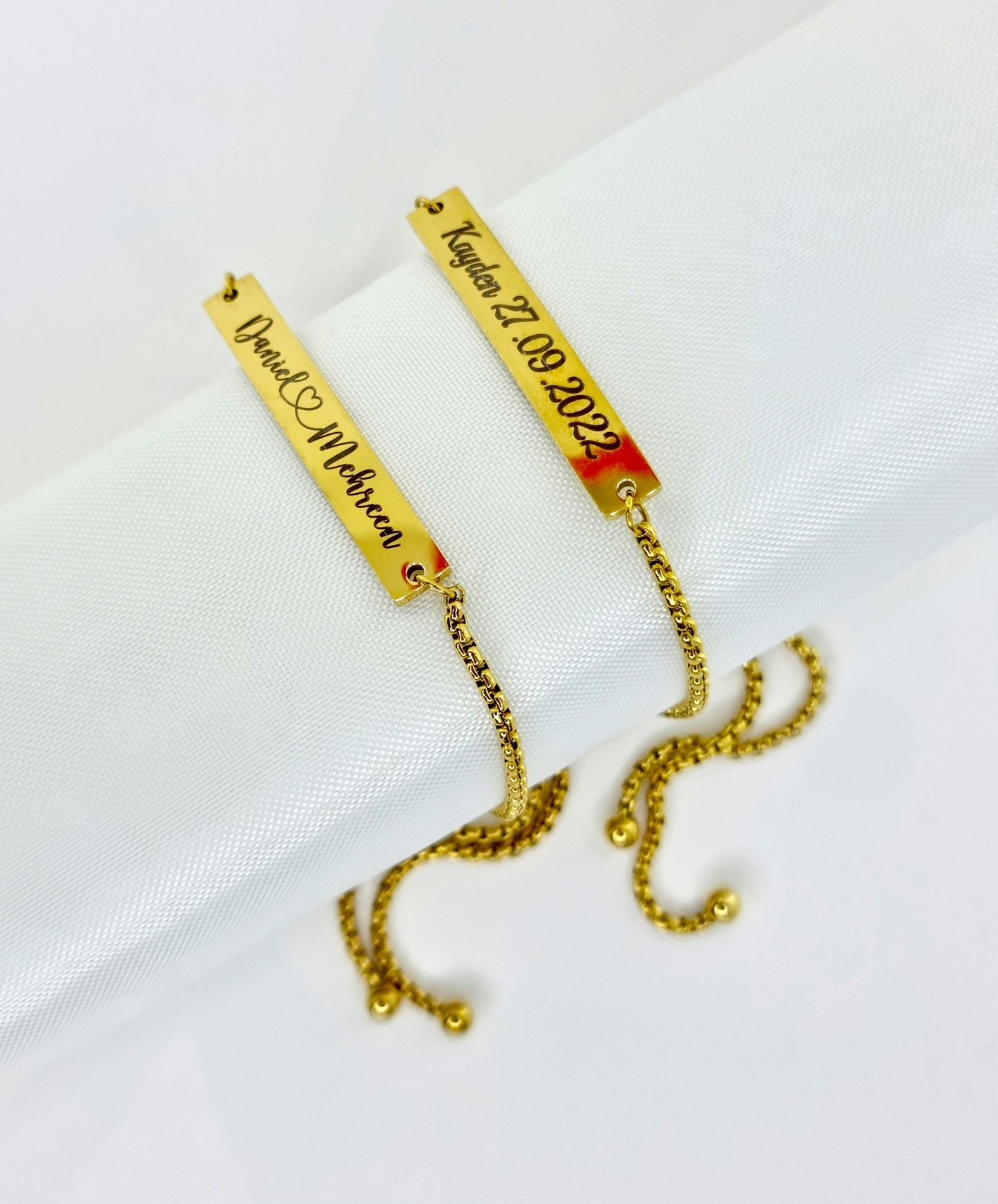 Personalised String Adjustable Size Bracelet for Gifts Gold Plated Elegant Design Bracelet For Gifts Waterproof Not Faded Color Bracelet