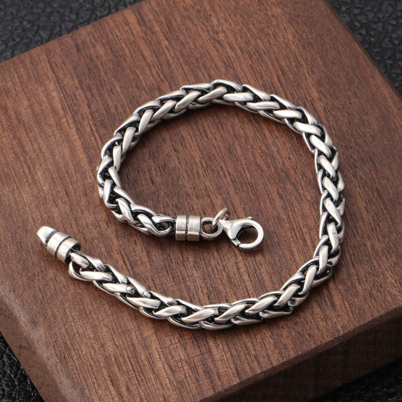 Classic Keel Chain Stainless Steel Big Fear Statement Sign Viking Into Life Bracelet.Perfect Gift for Birthday Anniversary Friendship Gifts